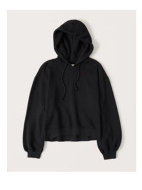 Abercrombie & Fitch Black Hooded Pullover Sweatshirt